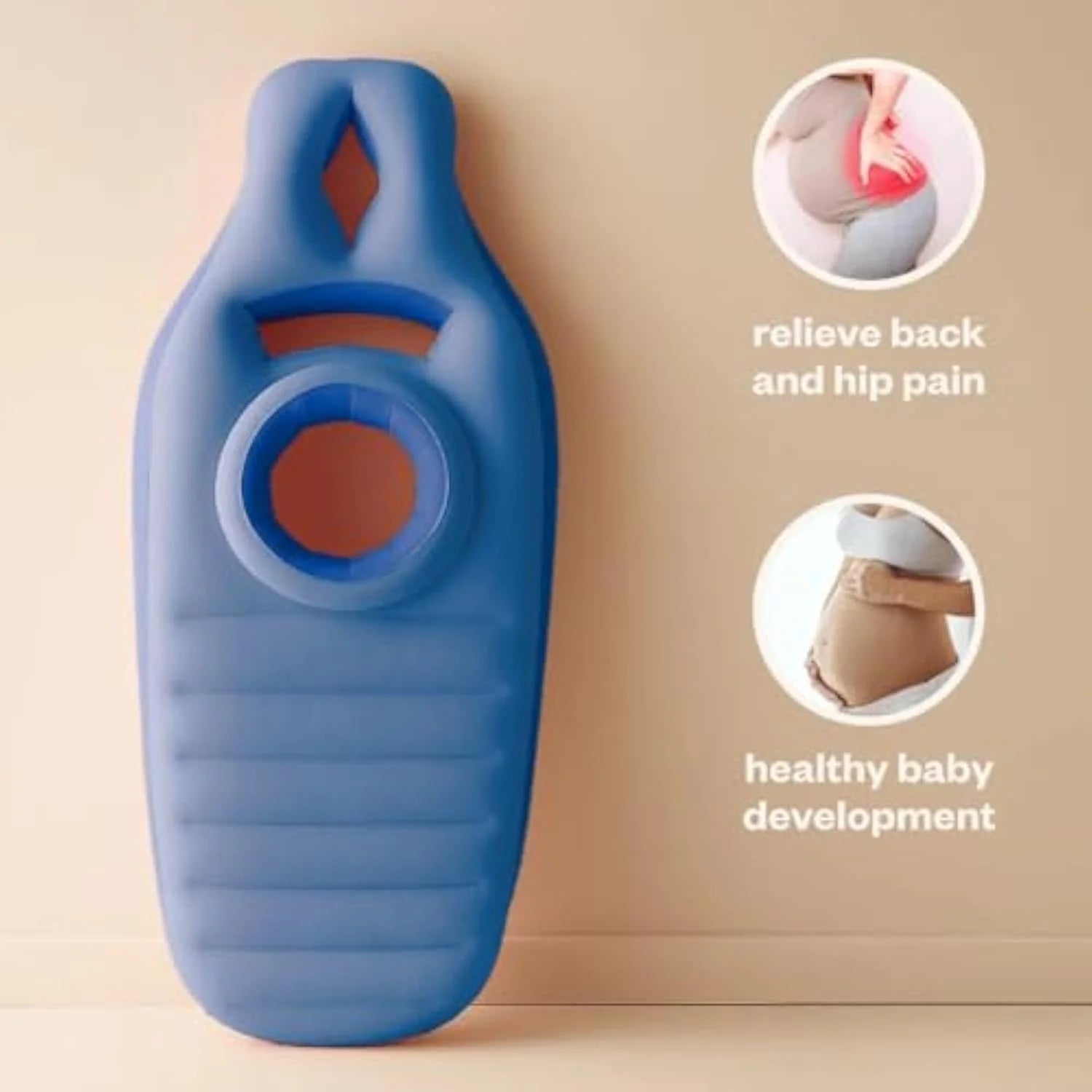 Tottlebee Pregnancy Pillow, Inflatable Mom Cozy Maternity Pillow with Hole for Stomach and Side Sleepers, Full Body Tummy Nest Pregnancy Mattress for Pregnant Women to Sleep