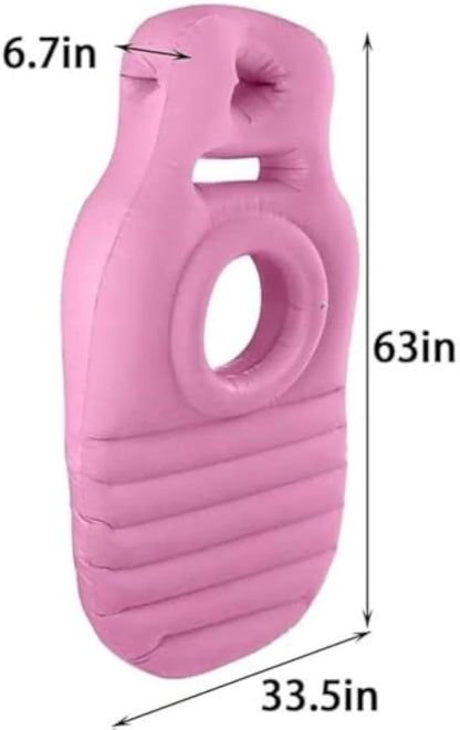 Tottlebee Pregnancy Pillow, Inflatable Mom Cozy Maternity Pillow with Hole for Stomach and Side Sleepers, Full Body Tummy Nest Pregnancy Mattress for Pregnant Women to Sleep
